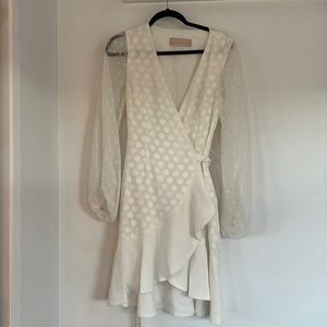 Keepsake white wrap dress